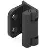 Zawias narożny metalowy 33x60 mm, zagięcie 25 mm, lakier czarny, gwint M6, 3-częściowy, do drzwi