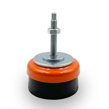Podstawa maszyny 80 mm M12x120 mm skok 1,25 mm – wibroizolator poziomujący, nośność 500 kg stal ocynkowana, do maszyn przemysłowych