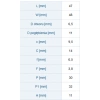 Zawias skrzydełkowy metalowy A=60 B=60 l=36, chromowany, 4-otwory, ZnAl