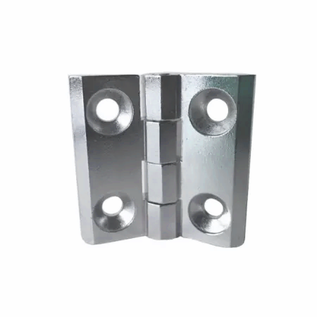 Zawias skrzydełkowy metalowy A=50 B=50 l=30, chromowany, 4-otwory, ZnAl