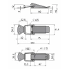 Zatrzask kolankowy stal 103x41mm zapinka