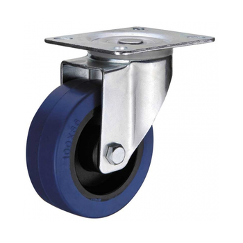 Koło skrętne do 150kg miękka guma 100mm płyta