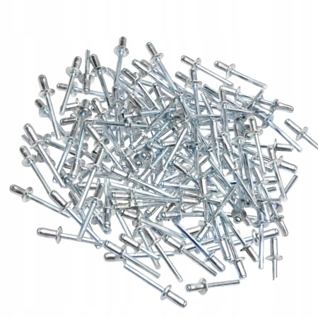 Nity zrywalne otwarte 3x6 mm aluminiowo-stalowe łeb kopułkowy 50szt