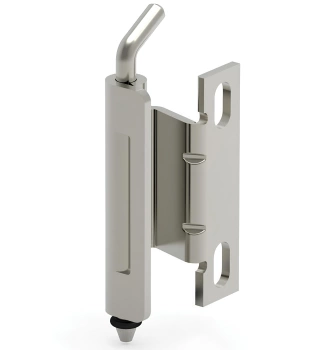 Zawias wewnętrzny nierdzewny 32,5x60 mm, zagięcie drzwi 20 mm, otwory ⌀6,5x12 mm, INOX