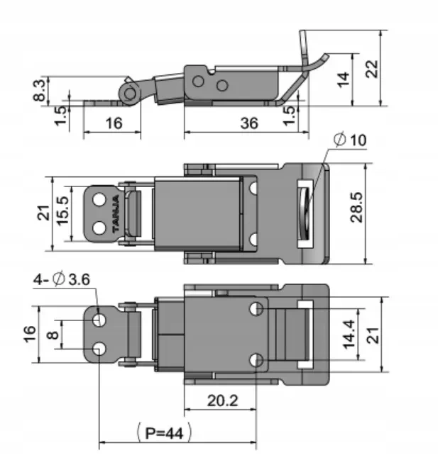 Zatrzask kolankowy 49x22,5mm stal zapinka pol_pl_Zatrzask-kolankowy-49x22-5mm-stal-zapinka-1770_2