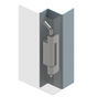 Zawias wewnętrzny nierdzewny 23x60 mm, zagięcie drzwi 18 mm, otwory ⌀4 mm, INOX