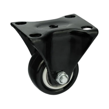 Zestaw 4 koła stałe do 40 kg PVC 50 mm czarny bieżnik