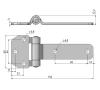 Zawias skrzydełkowy nierdzewny A=150 B=60, 5-otworowy, INOX