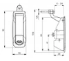 Zamek dociskowy na panel 0-24mm