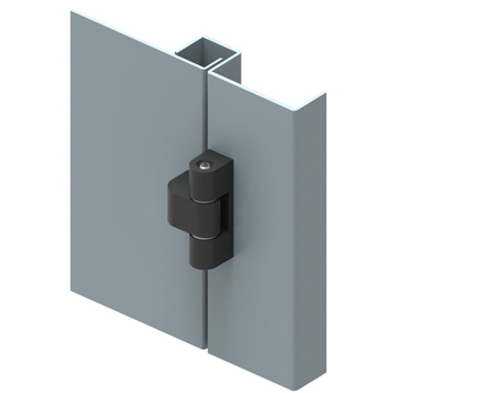 Zawias boczny 14x50x19 mm, ZnAl, 3 otwory, do szaf przemysłowych