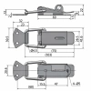Zatrzask kolankowy stal 103x41,6mm zapinka kłódka