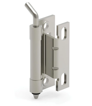 Zawias wewnętrzny nierdzewny 32,5x65 mm, zagięcie drzwi 20–24 mm, otwory ⌀6,5 mm, INOX