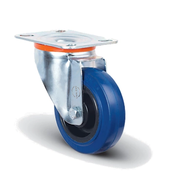 Koło skrętne do 120kg miękka guma 100mm płyta