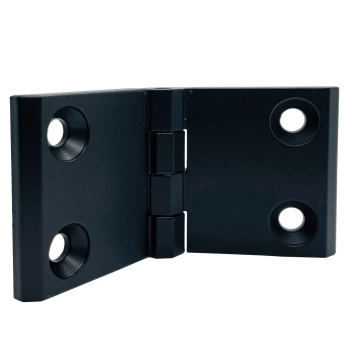 Zawias skrzydełkowy metalowy A=60 B=120, lakierowany czarny, 4-otwory, ZnAl