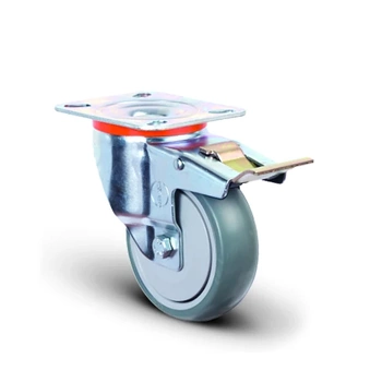 Koło obrotowe do 80kg tworzywo 100mm płyta hamulec