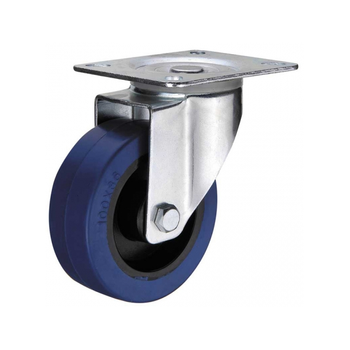 Koło skrętne do 100kg miękka guma 80mm płyta