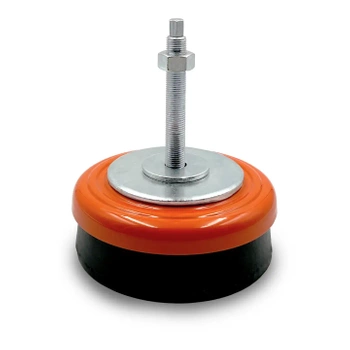 Podstawa maszyny 120 mm M16x120 mm skok 1,5 mm – wibroizolator poziomujący, nośność 1000 kg stal ocynkowana do maszyn przemysłowych