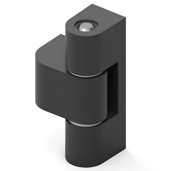 Zawias boczny 14x50x19 mm czarny, ZnAl, 3 otwory, do szaf przemysłowych