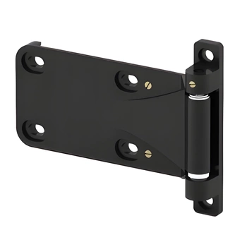 Zawias płaski z łożyskiem A=120 B=100, lakierowany czarny, lewy, ZnAl, śruba nierdzewna