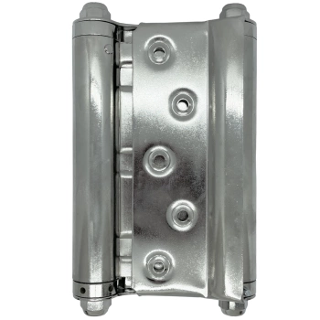 Zawias sprężynowy wahadłowy barowy 148x123mm chrom, zawias kowbojski, saloon