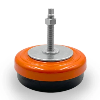 Podstawa maszyny 160 mm M16x120 mm skok 1,5 mm – wibroizolator poziomujący, nośność 2000 kg stal ocynkowana do maszyn przemysłowych