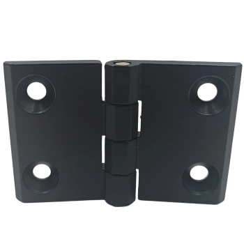 Zawias skrzydełkowy metalowy A=50 B=76, lakierowany czarny, 4-otwory, ZnAl