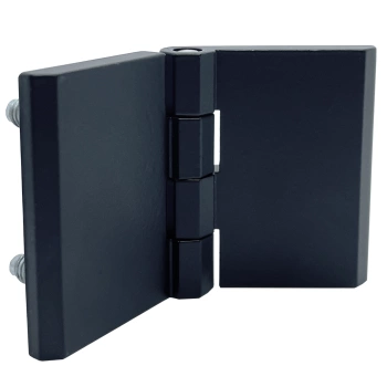 Zawias skrzydełkowy A=120 B=60, metalowy, lakierowany czarny, 4-śruby M8, ZnAl