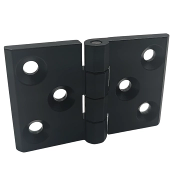 Zawias skrzydełkowy metalowy A=50 B=76, lakierowany czarny, 6-otworów, ZnAl