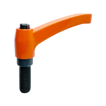 Rękojeść zaciskowa 95mm śruba M12x50 metal pomarańczowa dźwignia nastawna