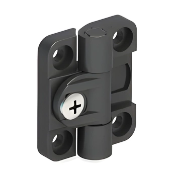 Zawias skrzydełkowy poliamidowy A=45 B=38, 4-otworowy, PA6, regulacja śrubą