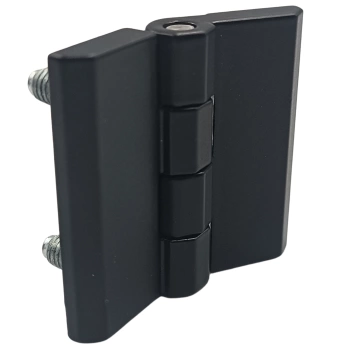 Zawias skrzydełkowy metalowy A=40 B=40 l=25, lakierowany czarny, 4-śruby M5, ZnAl