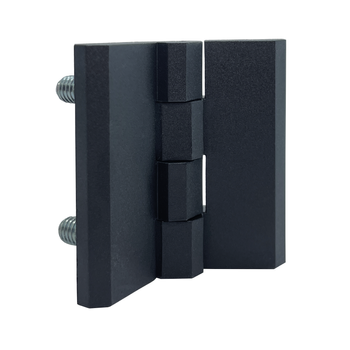 Zawias skrzydełkowy poliamidowy A=50 B=50, l=30, czarny, 4-śruby M6, PA6