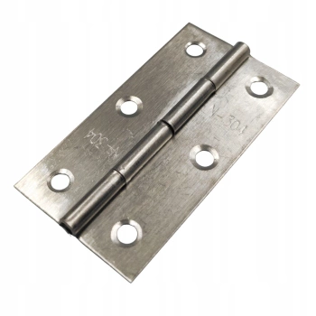 Zawias skrzydełkowy nierdzewny A=37 B=66, 6-otworowy, INOX