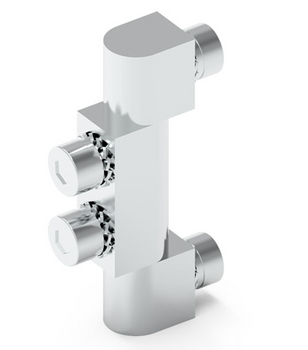 Zawias boczny 16x80x20mm 4 otwory mosiądz chrom
