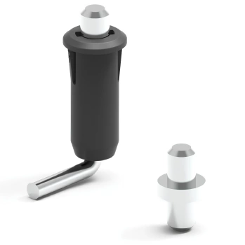 Zawias wewnętrzny poliamidowy 13x35 mm, sprężynowy, do osłon maszyn