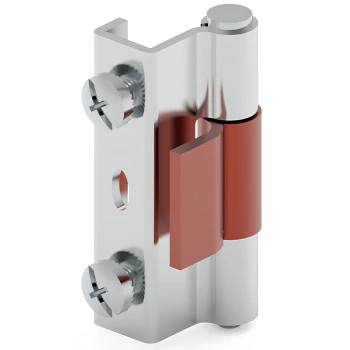 Zawias wewnętrzny stalowy 22x60 mm, zagięcie drzwi 22,5 mm, ocynk, mocowanie M5x5 mm, do spawania