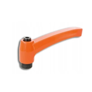 Rękojeść zaciskowa 95mm otwór M12 metal pomarańczowa dźwignia nastawna