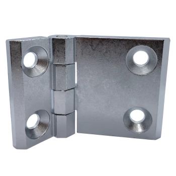 Zawias skrzydełkowy metalowy A=63 B=50, chromowany, 4-otwory, ZnAl