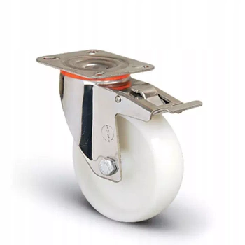 Koło do 120kg poliamid 80mm płyta hamulec INOX
