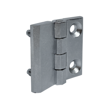 Zawias skrzydełkowy chromowany A=40 B=40, 2-otworowy + 2-śrubowy, ZnAl