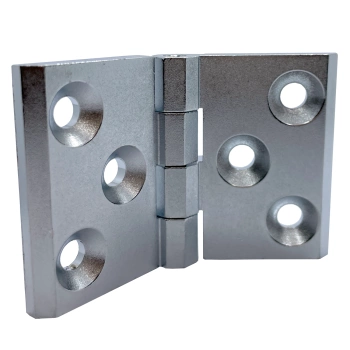 Zawias metalowy A=76 B=50, skrzydełkowy, chromowany, 6-otworów, ZnAl