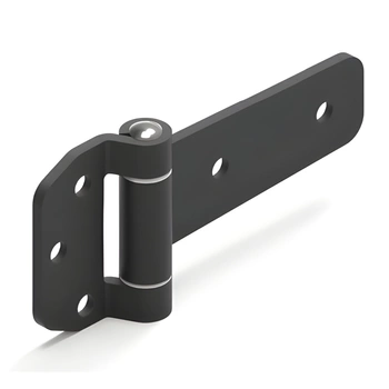 Zawias płaski stalowy A=60 B=150, lakierowany czarny, 5-otworowy