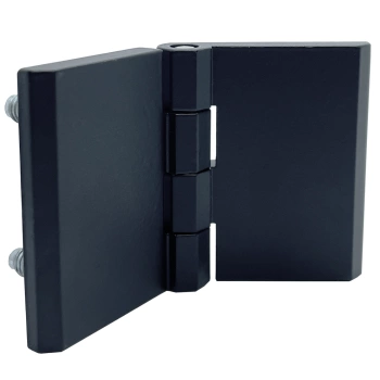 Zawias skrzydełkowy 76x50mm metalowy, czarny 4 śruby do drzwi i szaf
