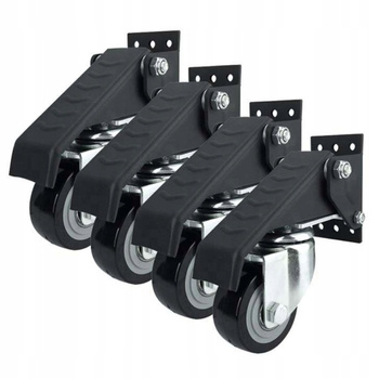 Zestaw 4 kółek podnoszonych do stołu warsztatowego 65 mm, do 200 kg
