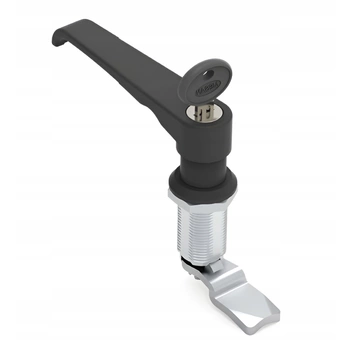 Zamek ćwierćobrotowy typ L gwint 55mm lakier klucz euro