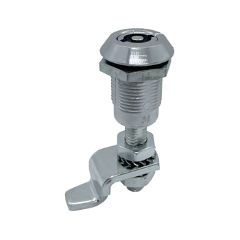 Zamek ćwierćobrotowy dociskowy dwuskrzydłowy 5mm chromowany