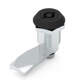 Zamek dociskowy ćwierćobrotowy dwuskrzydłowy 3mm czarny przemysłowy