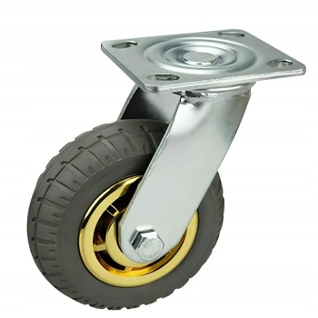 Koło skrętne do 180kg guma 100mm płyta szary bieżnik przemysłowe