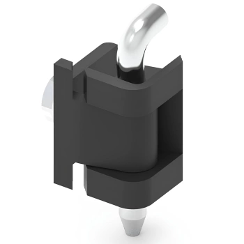 Zawias narożny metalowy 20x30 mm, lakier czarny, na panel 1–1,2 mm