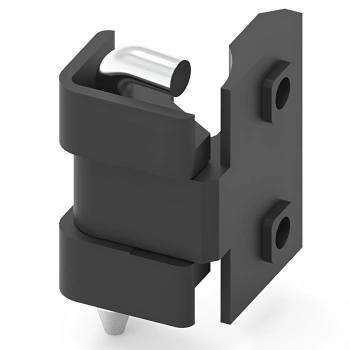 Zawias narożny metalowy 31x42 mm, lakier czarny, na panel 1,5–2 mm